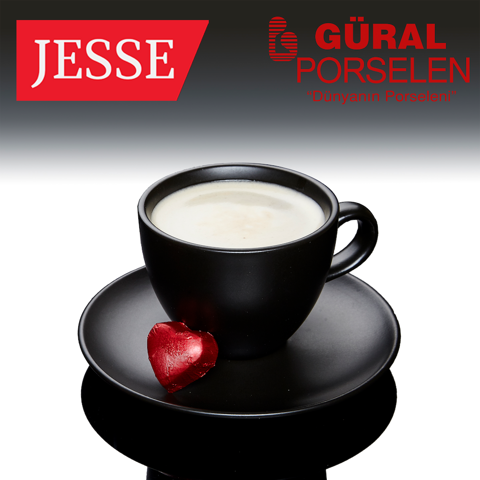 Güral Porselen Latte Fincanı 230cc - Mat Siyah için detaylar