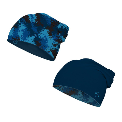 Pixel Blue Reversible Beanie - Microfiber Çift Taraflı Bere için detaylar