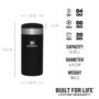 Stanley The AeroLight™ Transit Mug 0.35L - Black Metallic - Siyah için detaylar