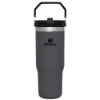 Stanley IceFlow Flip Straw Tumbler - Pipetli 0.89L Charcoal (Gri) - Termos Bardak