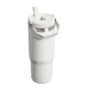 Stanley IceFlow Flip Straw Tumbler - Pipetli 0.89L Frost (Beyaz) - Termos Bardak