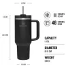Stanley Quencher H2.O FlowState Tumbler Pipetli 1.18L Siyah - Termos Bardak