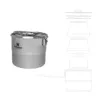 Stanley Stainless Steel Cook Set For Two - 6 Parça Çelik Kamp Yemek Seti 1.0L 