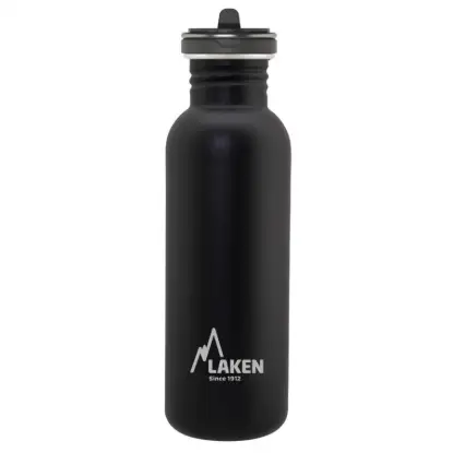 Laken Basic with Flow Cap Paslanmaz Çelik 0.75L Siyah - Matara