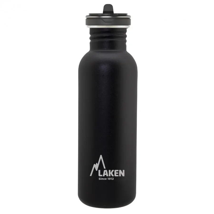 Laken Basic with Flow Cap Paslanmaz Çelik 0.75L Siyah - Matara