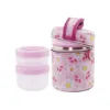 Laken Neopren Kılıflı Çelik Yemek u 1L Bugs Pink - Yemek Termosu