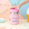 Laken Neopren Kılıflı Çelik Yemek u 1L Pembe - Yemek Termosu