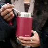 Aladdin Bistro Thermavac Food Jar - Çelik Yemek u 0.4L Bordo - Yemek Termosu