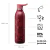 Aladdin CityLoop Thermavac eCycle Stainless Steel - Çelik Su u 0.6L Burgundy Magnolia Print - Termos