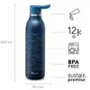 Aladdin CityLoop Thermavac eCycle Stainless Steel - Çelik Su u 0.6L Deep Navy Wave Print - Termos