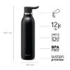 Aladdin CityLoop Thermavac eCycle Stainless Steel - Çelik Su u 0.6L Siyah - Termos