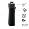 Aladdin Sports Thermavac Water Bottle - Yalıtımlı Çelik 0.6L Lava Black - Matara