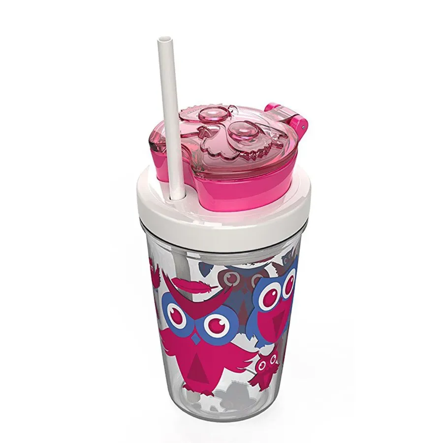 Contigo Snack Atıştırmalık Hazneli Tritan Suluk 0.35L Pembe