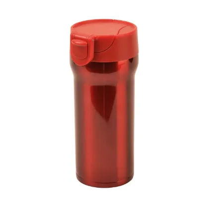 T/M Thermo Mug Kilitlenebilir Paslanmaz Çelik Kupa - Kırmızı 0.35L  - Termos Bardak