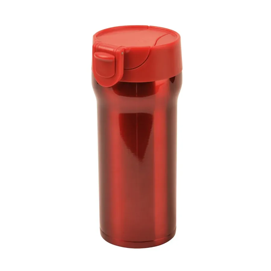 T/M Thermo Mug Kilitlenebilir Paslanmaz Çelik Kupa - Kırmızı 0.35L  - Termos Bardak