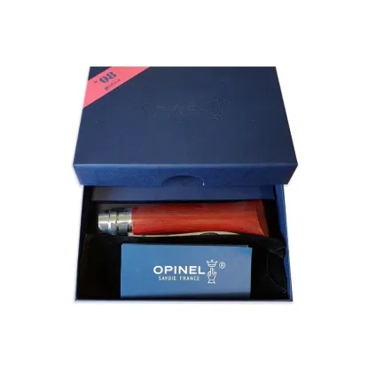 opinel N°08 Padouk Wood - Kılıflı Paduk Saplı Çakı  