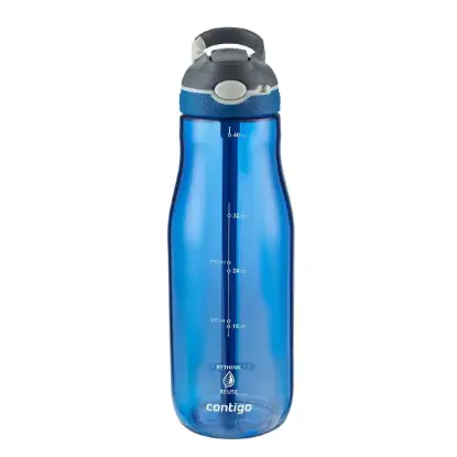 Contigo Ashland Tren Tek El Bas İç Kapaklı Su Matarası 1200ml Mavi