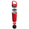 Stanley 0.6L Activate Shaker - Yalıtımlı Çelik Protein Shaker Chili Black