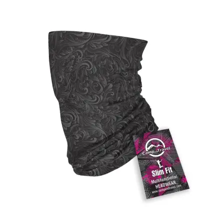 Slim-Fit Floral Black Bandana resmi