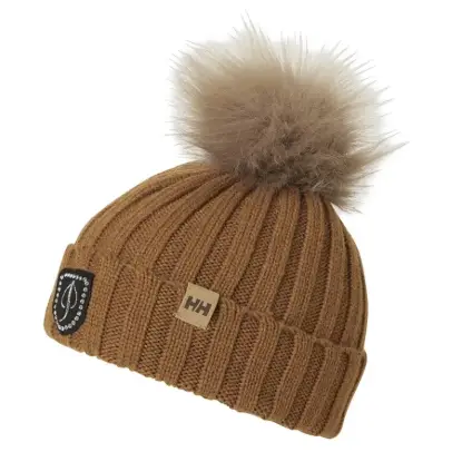 Helly Hansen Limelight Beanie - Ponponlu Kahverengi Bere resmi