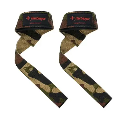 Harbinger Padded Cotton Lifting Straps - Camo resmi