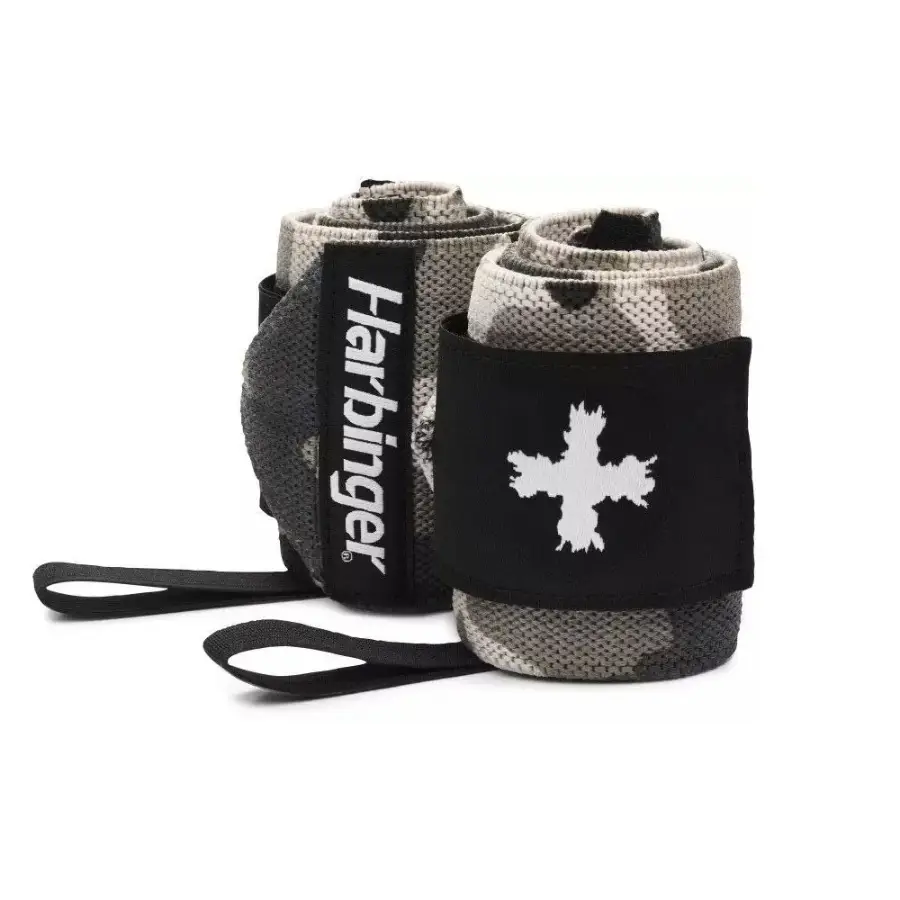 Harbinger Camo Wrist Wraps® - Gri Kamuflaj Desenli Bileklik resmi
