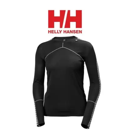 Helly Hansen Lifa Crew Kadın Termal İçlik Üst - Siyah resmi