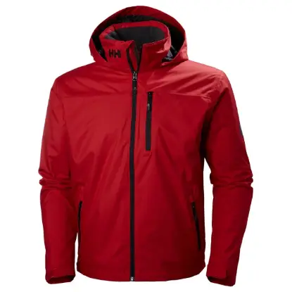 Helly Hansen Crew Hooded Midlayer Jacket Red - Erkek Kapüşonlu Ceket resmi
