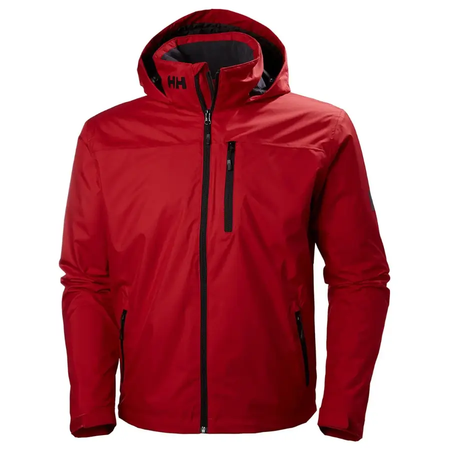 Helly Hansen Crew Hooded Midlayer Jacket Red - Erkek Kapüşonlu Ceket resmi