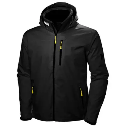 Helly Hansen Crew Hooded Midlayer Jacket Black - Erkek Kapüşonlu Ceket resmi