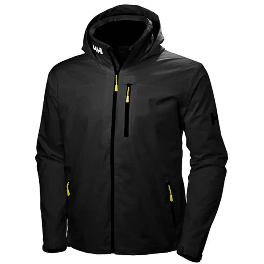 Helly Hansen Crew Hooded Midlayer Jacket Black - Erkek Kapüşonlu Ceket resmi