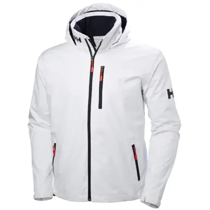 Helly Hansen Crew Hooded Midlayer Jacket White - Erkek Kapüşonlu Ceket resmi
