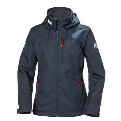 Helly Hansen W Crew Hooded Midlayer Jacket Navy - Lacivert Kadın Ceket resmi