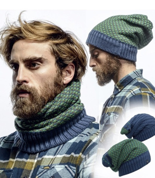 Knit Neckwarmer Hat - Çok Fonksiyonlu Bere Knit Neckwarmer Hat - Çok Fonksiyonlu Bere resmi