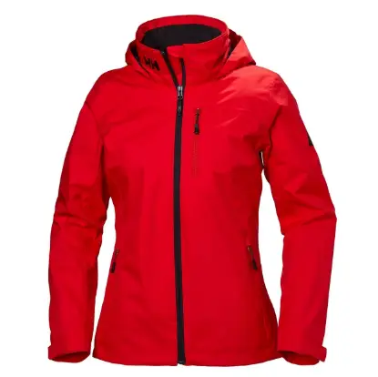 Helly Hansen W Crew Hooded Midlayer Jacket Red Alert - Kırmızı Kadın Ceket resmi