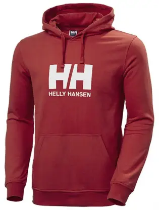 Helly Hansen Logo Hoodie - Red resmi