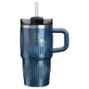 Stanley 0.6L Quencher H2.0 Fluted Tumbler Pipetli Termos Bardak Glacial Blue Shine