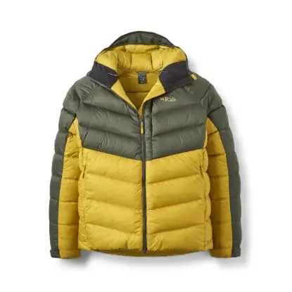 Rab Glaceon Pro Erkek Kaz Tüyü Mont - Army/Dark Pollen