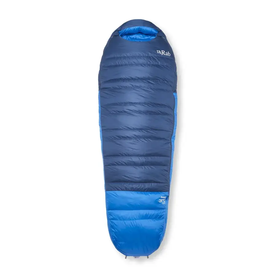 Rab Ascent -24 °C Ördek Tüyü Uyku Tulumu - Tempest Blue/Maya Blue