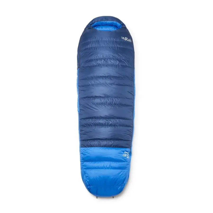 Rab Ascent -18 °C Ördek Tüyü Uyku Tulumu - Tempest Blue/Maya Blue