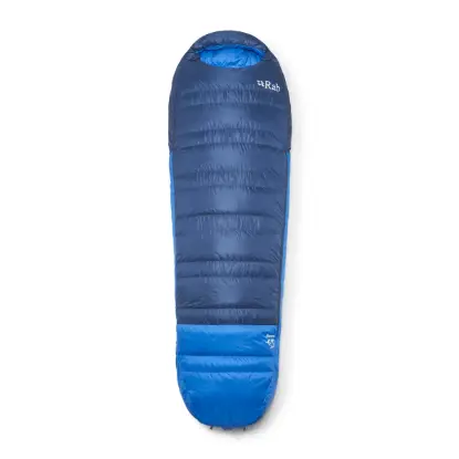 Rab Ascent -6 °C Ördek Tüyü Uyku Tulumu - Tempest Blue/Maya Blue
