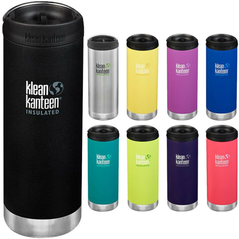 klean kanteen Insulated Wide 473ml ブラック Klean Kanteen 473ml Insulated TKWide Coffee Cap - Termos Bardak