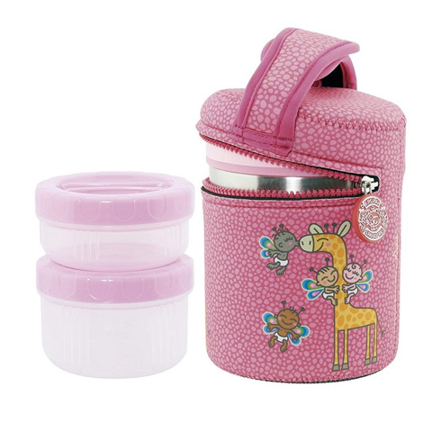 Laken 1L Neopren Kılıflı Çelik Yemek Termosu - Jirafa Pink için detaylar