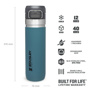 Stanley 0.7L The Quick Flip  Water Bottle - Lagoon (Petrol Mavisi) için detaylar