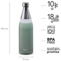 Aladdin 0.6L Fresco Thermavac™ Water Bottle - Vakum Yalıtımlı Çelik Şişe - Sage Green için detaylar