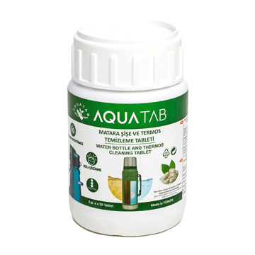 Aquatab Cleaning Tablet - Matara ve Termos Temizlik Tableti 50'li Paket Aquatab Cleaning Tablet - Matara ve Termos Temizlik Tableti 50'li Paket resmi